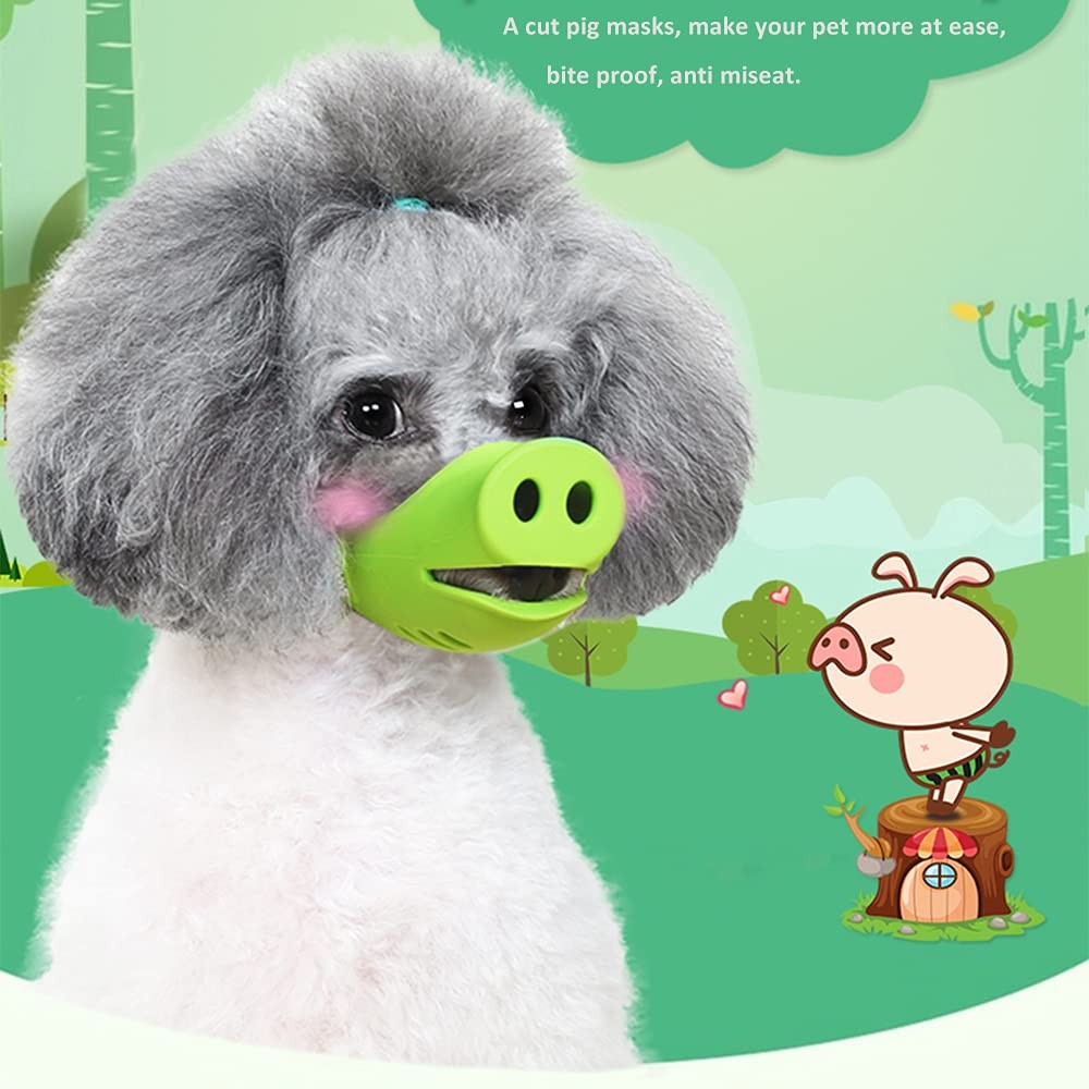 HOWWFALY Silicone Dog Muzzle, Soft Muzzle for Small Medium Dogs Poodle Corgi Dac