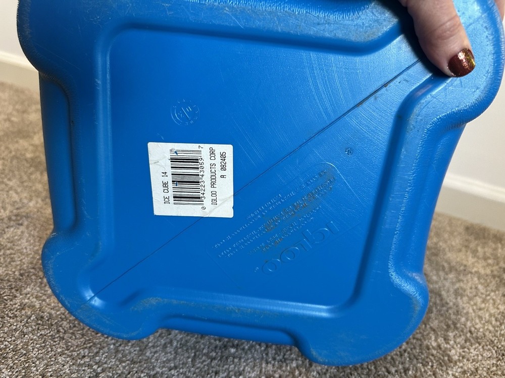 Igloo Ice Cube 12 Quart 14 Can Plastic Cooler With Top Tray Handle