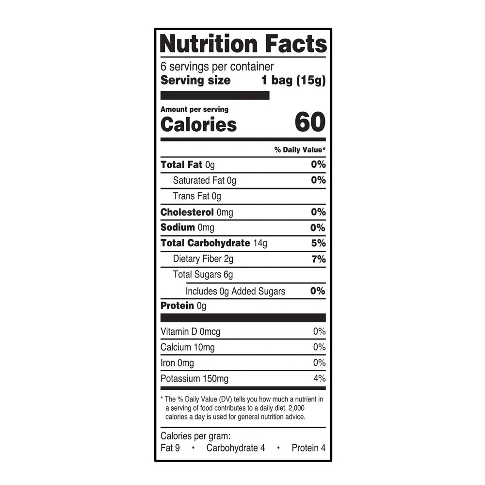 Great Value Baked Apple Chips, 0.53 oz, 6-Count Pack
