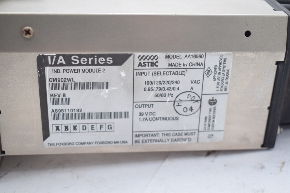 INVENSYS FOXBORO CM902WL POWER MODULE MODEL AA16560 Rev B