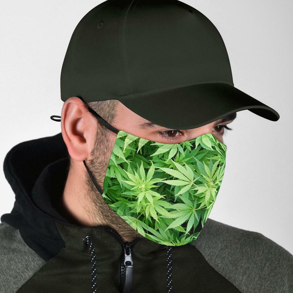 Dank Master Green Weed Leaf Face Mask