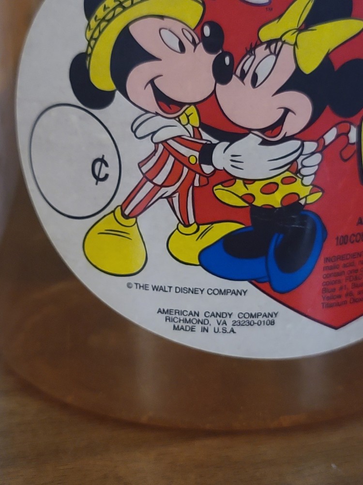 Luv Pops Walt Disney Company Cherry Candy Container