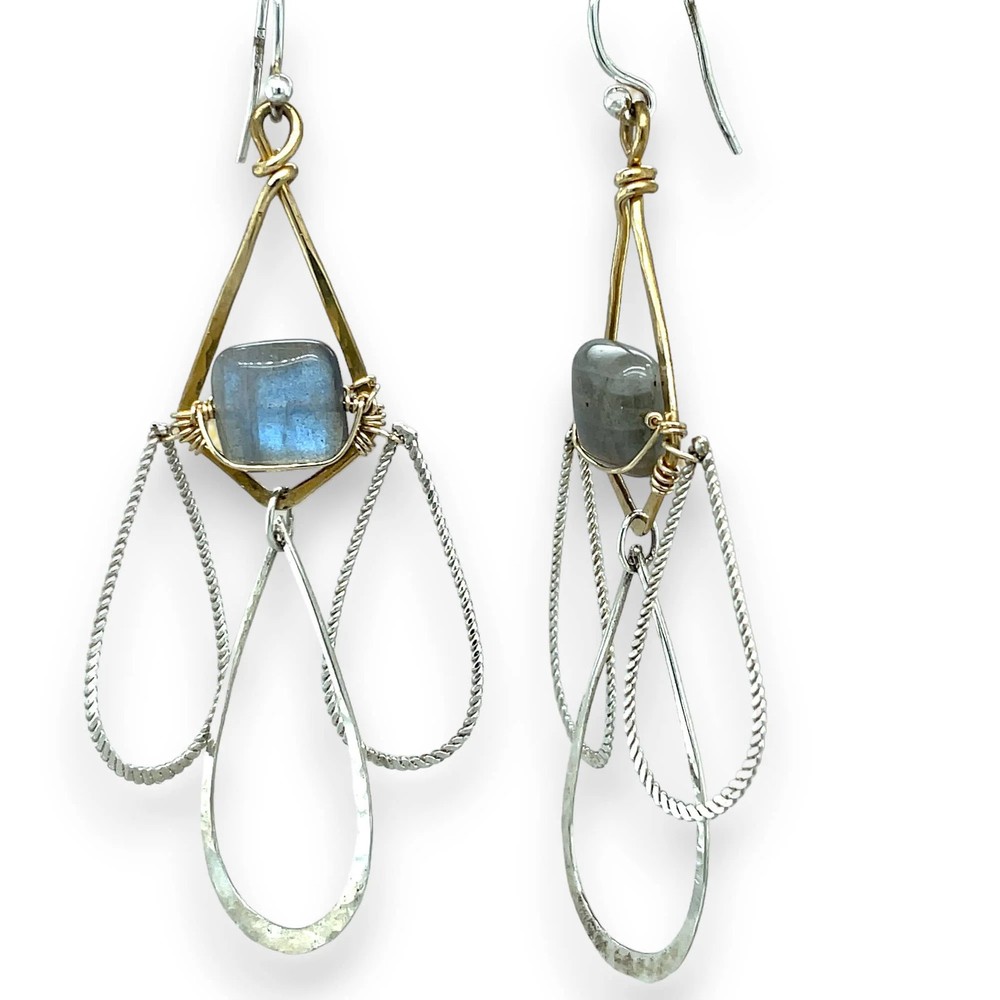 Labradorite Cloud Earrings