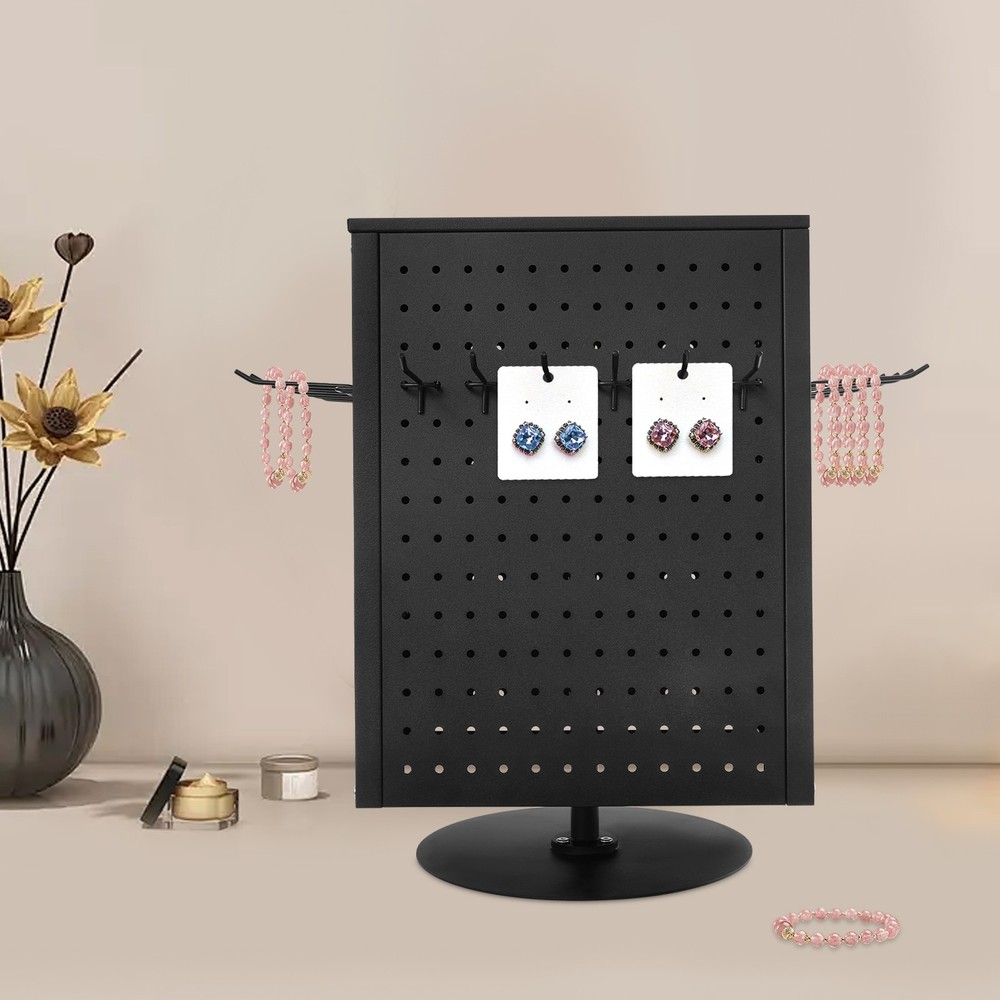 Pegboard Rotating Display Stand 4 Sided Spinning Peg Board Display Peg Board
