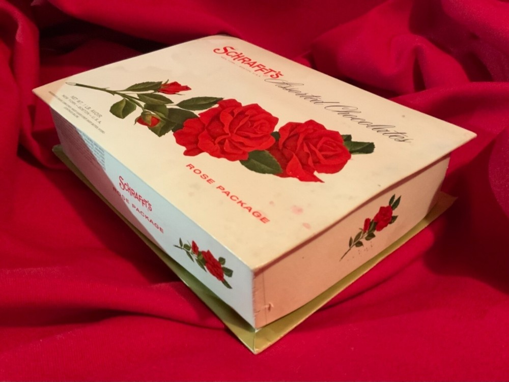 Schrafft’s,Rose Package,Candy Box,Chocolate Box,Container,USA,Assorted Candy Box