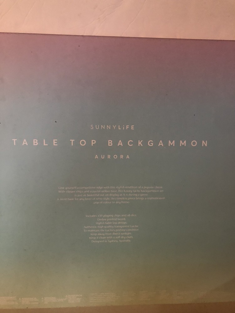 Aurora Table Top Black Gammon