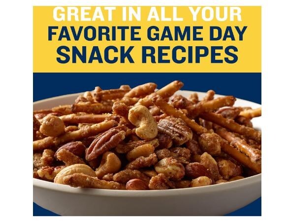 PLANTERS Lightly Salted Mix Nuts, Party Snacks, Plant-Based Protein, 10 Oz Can