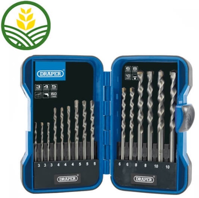 Draper TCT Masonry Drill Bit Set (15 Piece) - 18550