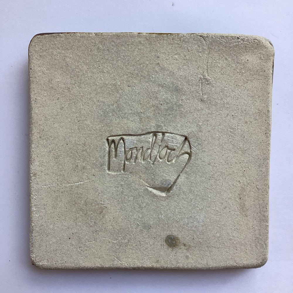 Raised Relief Studio Art Pottery Pottery Oak Tree Leaf Tile Signed Mondloch 5”