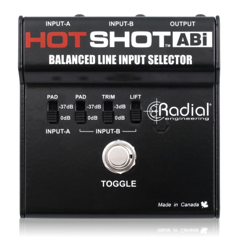 Radial Engineering HotShot ABi Footswitch Selector for Balanced Inputs Bundle...