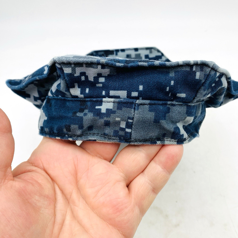 US Navy LT CPT Cap Working Utility Blue Digital Camo Hat 7 3/8