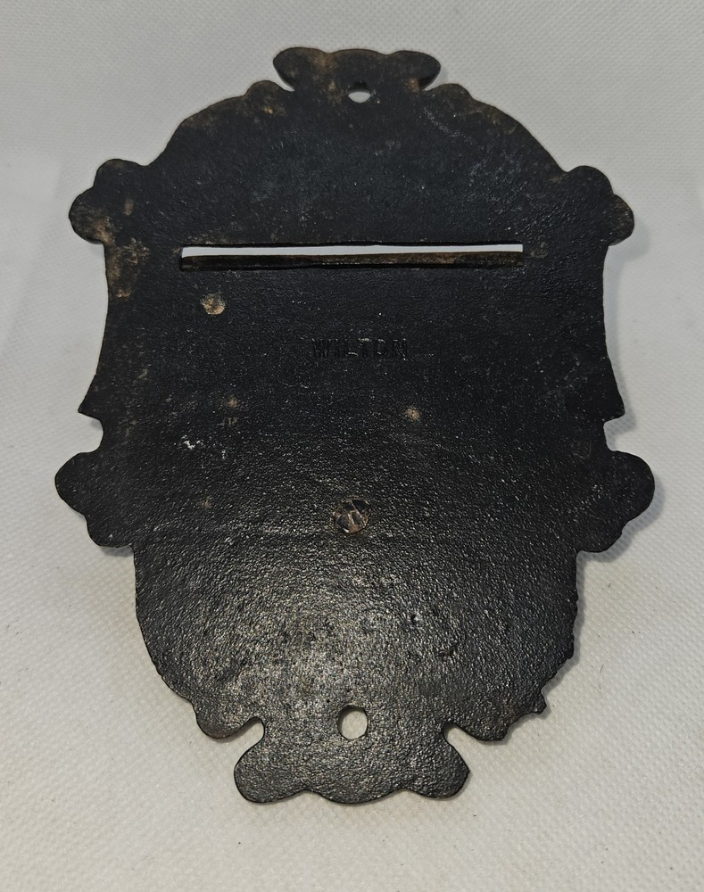 Wilton Matchbox Holder Cast Iron Victorian Wall-Mounted