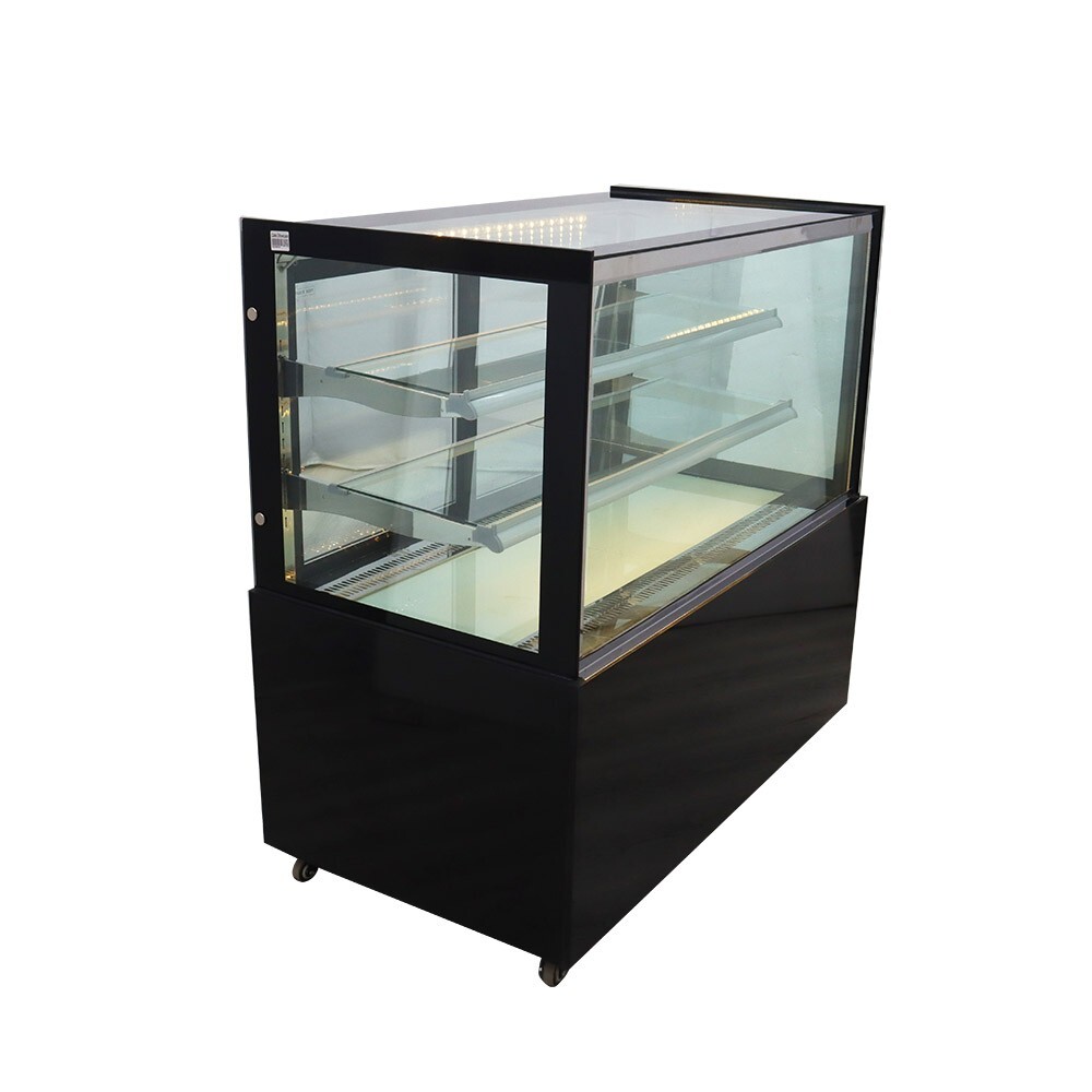 Right Angle Refrigerated Display Case Floor Type Bakery Showcase Adjust Rack220V