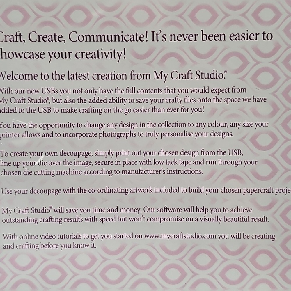 My Craft Studio Interlinked Illusions USB Die Collection Charisma Artwork PC