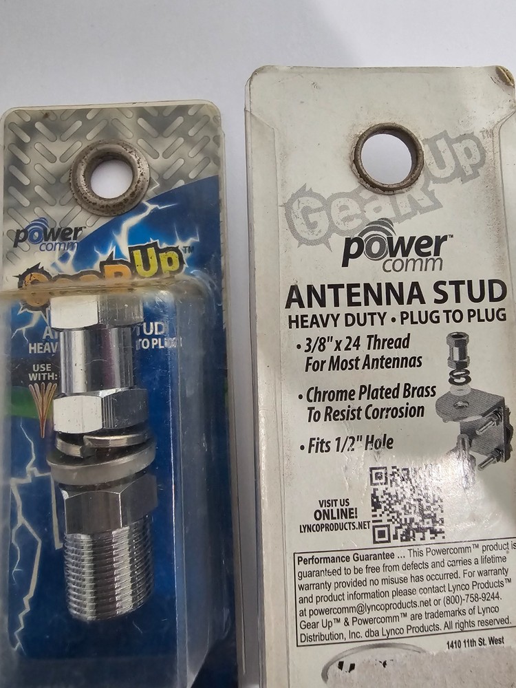 2 CB Antenna Studs 3/8-24 Threaded Heavy Duty Plug to Plug -New- SHIPS SAME DAY!