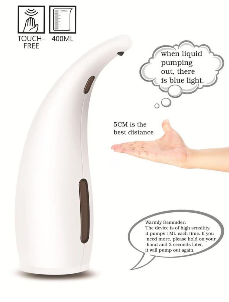 Soap Dispenser,Touchless Bath Kitchen Countertop Automatic Soap Dispenser wit...