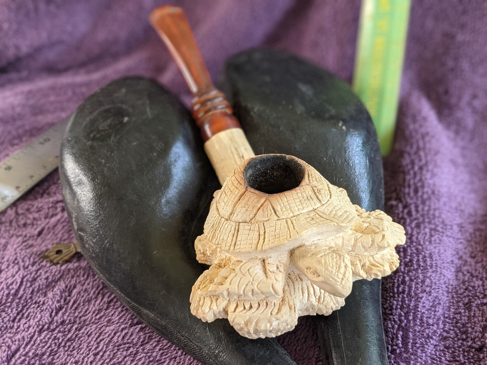 Turtle Meerschaum Pipe Vintage 1975