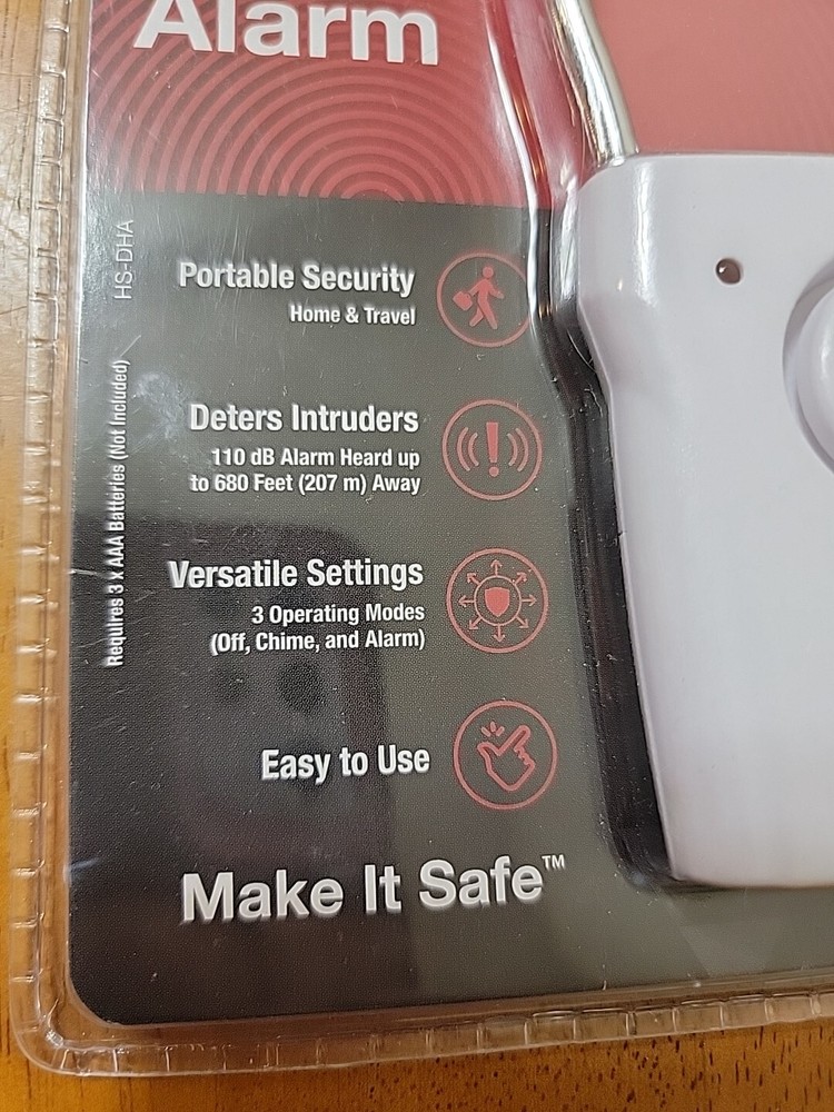 Sabre Door Handle Security Alarm With 2 Detection / 3 Operating Modes - HS-DHA