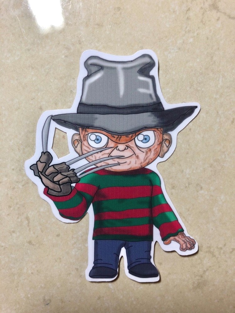 FREDDY KRUEGER Chibi Waterproof Laptop Sticker
