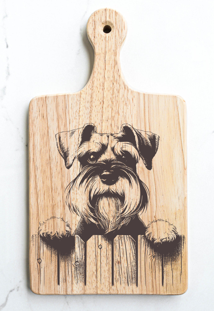 Schnauzer Cutting Cheese Board