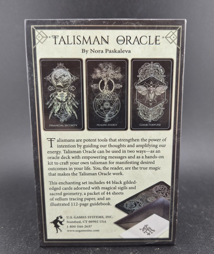 Talisman Oracle 44 Gilded Cards Deck & Guidebook by Nora Paskaleva