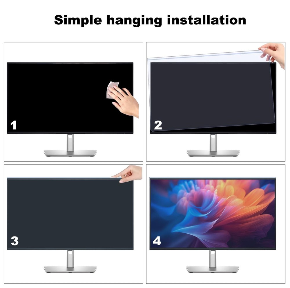 Anti-Blue Light & Anti-Scratch Screen Protector Shield for 27 Inches Desktop ...