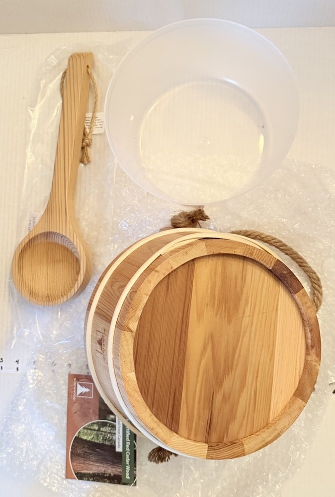 Sauna Bucket with Rope Handle