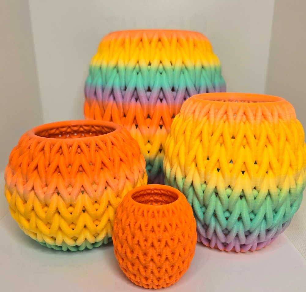 4 Piece Boho 3d  Printed Vanity Set