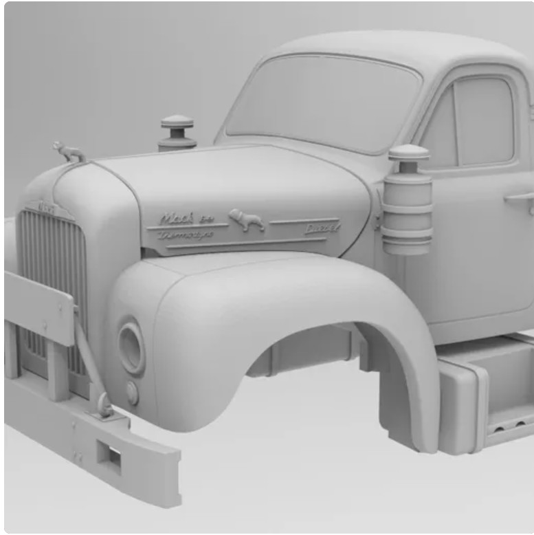 3d printed MACK B-61 1/25 SCALE CAB designed by Alfa Cantauri