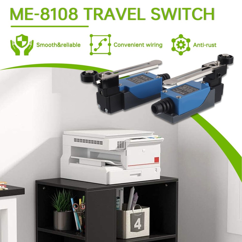 4PCS ME-8108 Limit Switch Rotary Adjustable Roller Lever Arm Mini Limit Switch