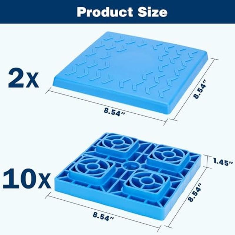 Heavy Duty RV Leveling Blocks 12 Pack Interlocking Storage Bag Sturdy Support US