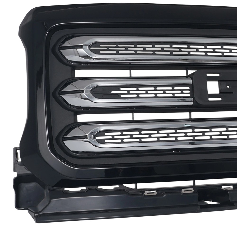 Gloss Black Chrome Front Bumper Upper Grille Assembly For 2015-2020 GMC Canyon