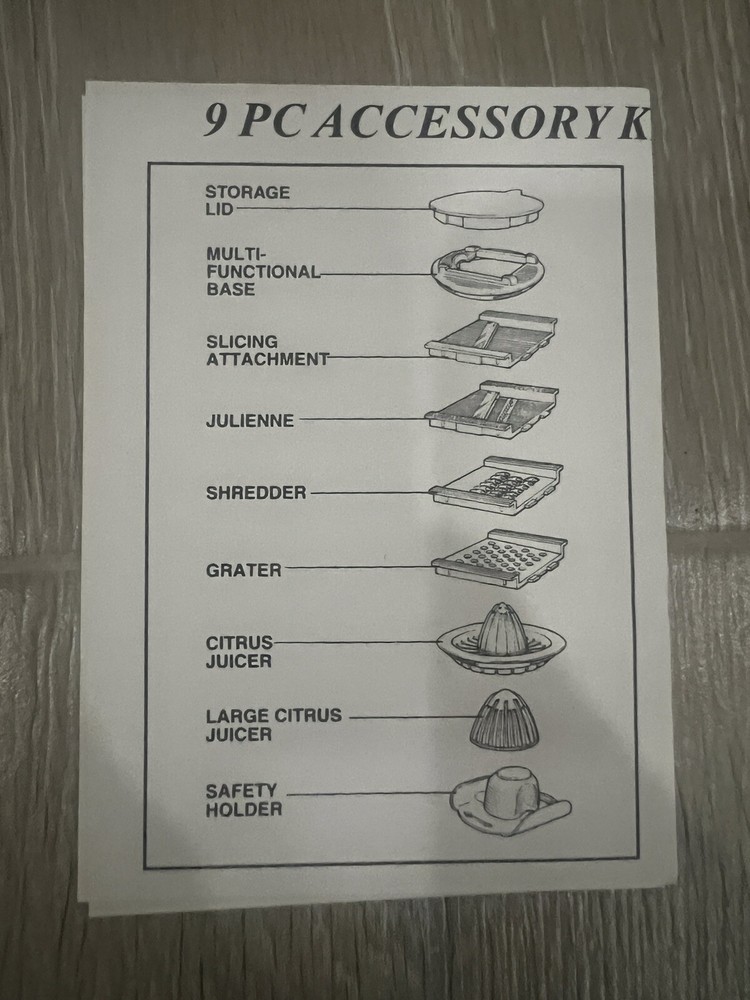 Kitchen Plus Salsa Maker, Food Processor, Chopper, Blender, Slicer, Juicer 9pcs