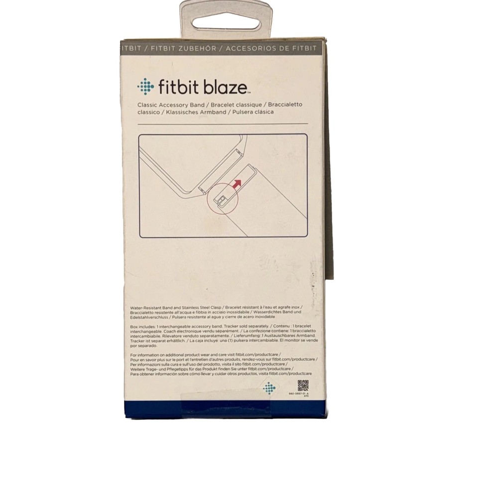 BLUE Genuine Fitbit Blaze Classic Accessory Band size Large