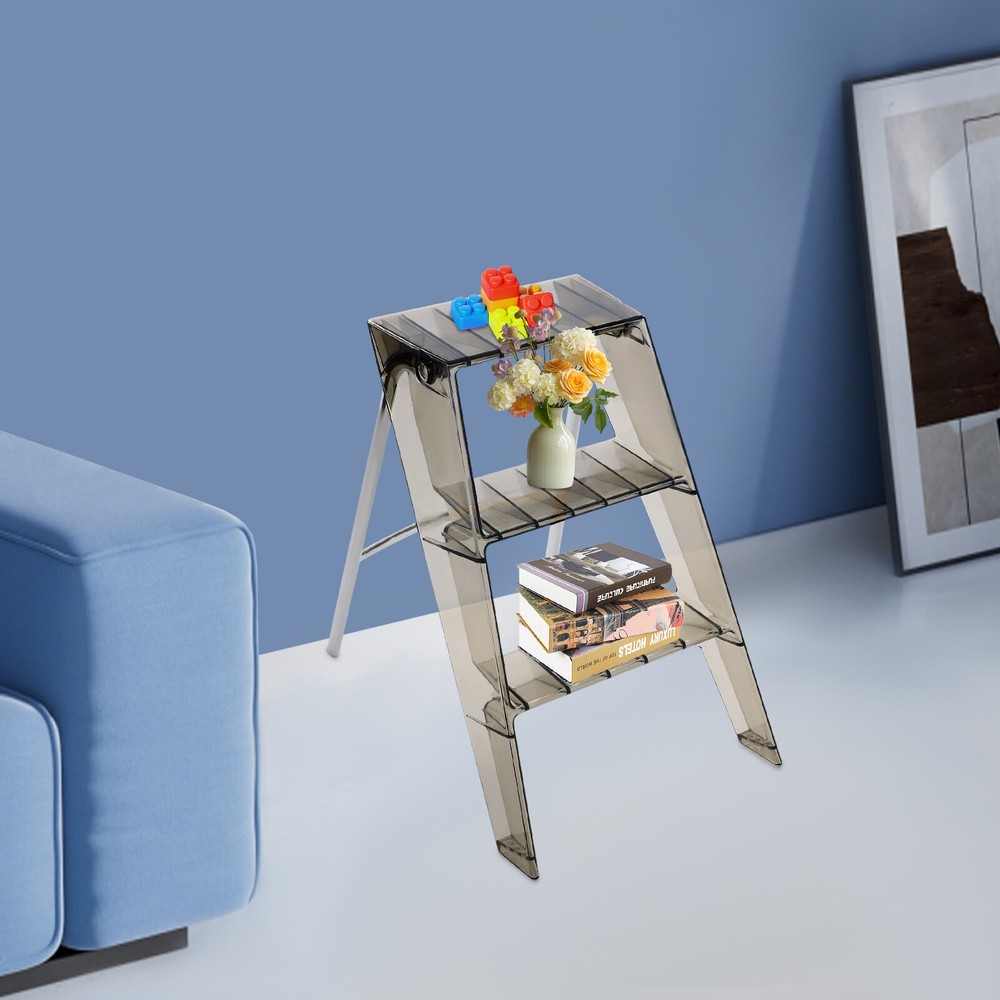 Modern Folding Step Stool, 3 Steps, Space-Saving Design, Durable & Stylish