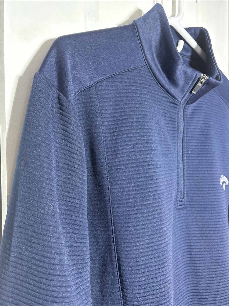 Callaway Quilted Navy 1/4 Zipper Men’s Pullover - Large