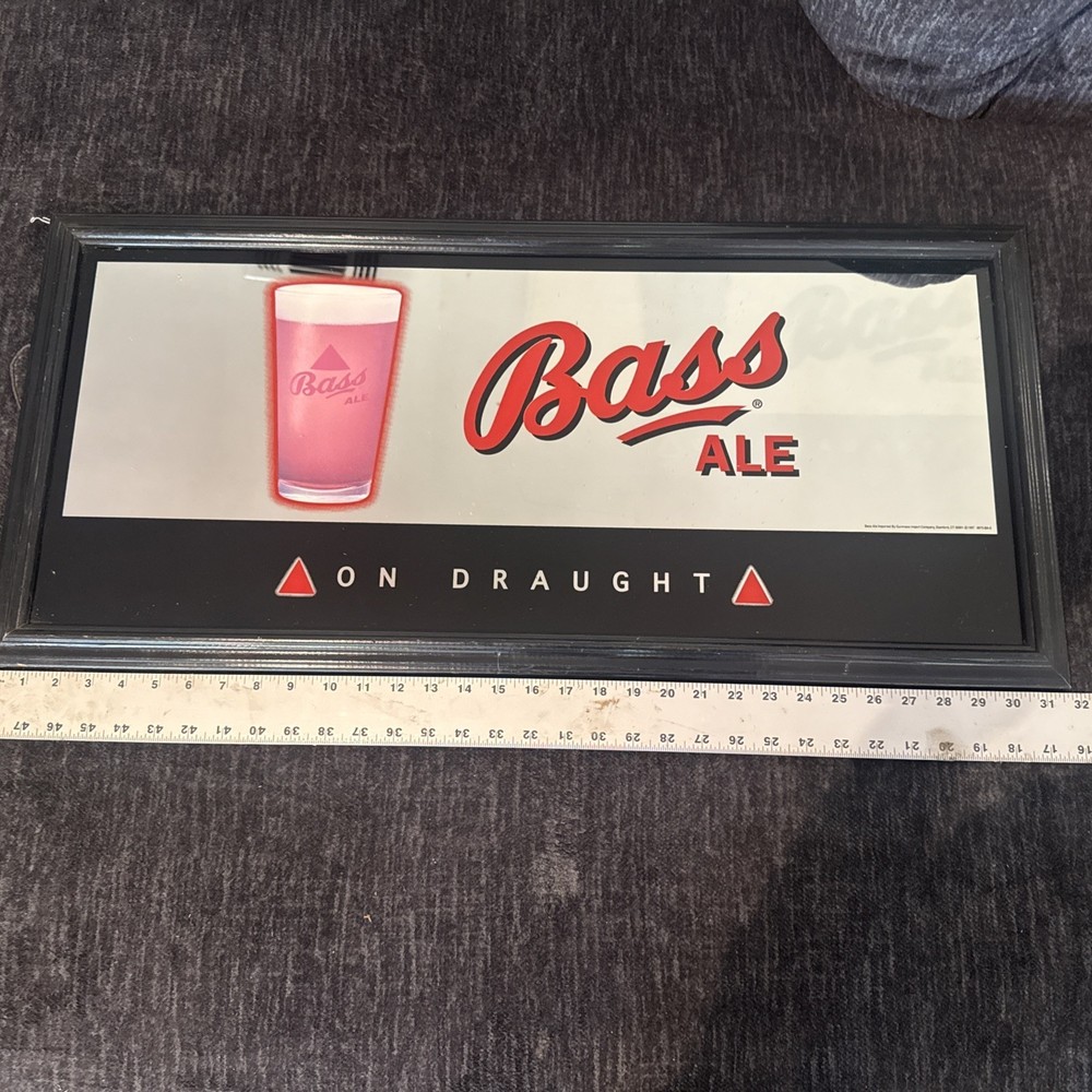 Bass Ale Mirror " On Draught " 1997