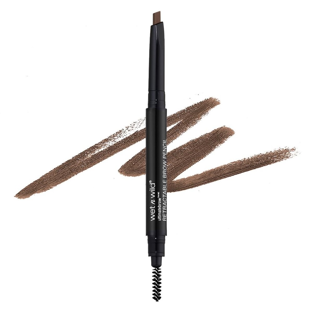 Ultimate Eyebrow Retractable Definer Pencil, Medium Brown, Dual-Sided Brow Br...