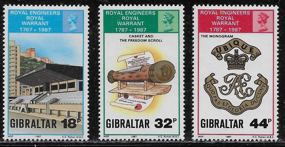 Gibraltar Scott #'s 505 - 507 MNH