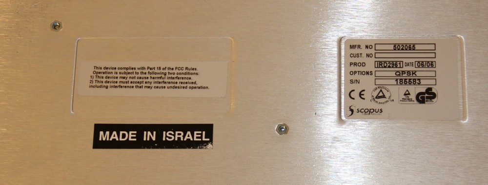 SCOPUS IRD-2960 Professional MPEG-DVB ATSC Integrated Receiver Decoder