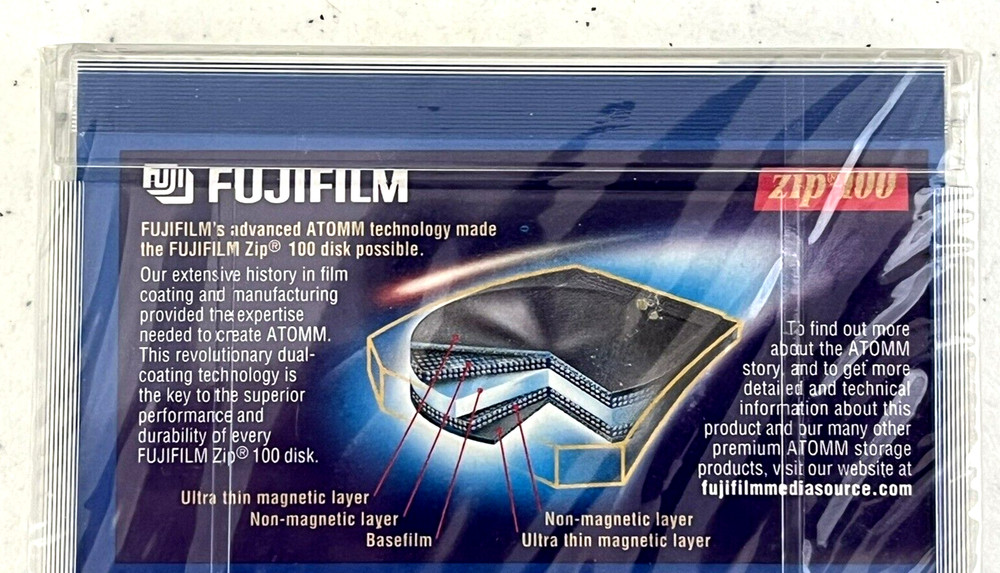 Fujifilm ~ Zip 100 MB Disk ~ MAC Formatted ~ New/Sealed