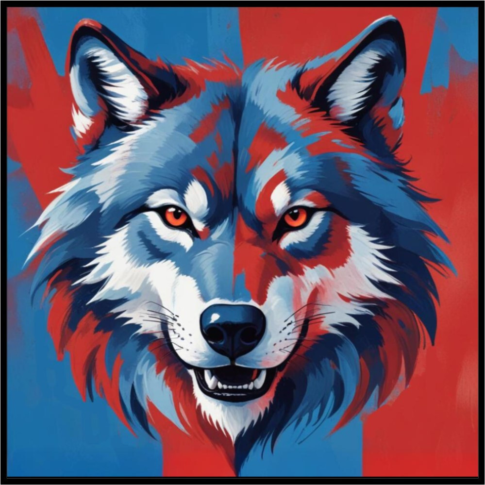 30 Custom Wolf Art Personalized Address Labels