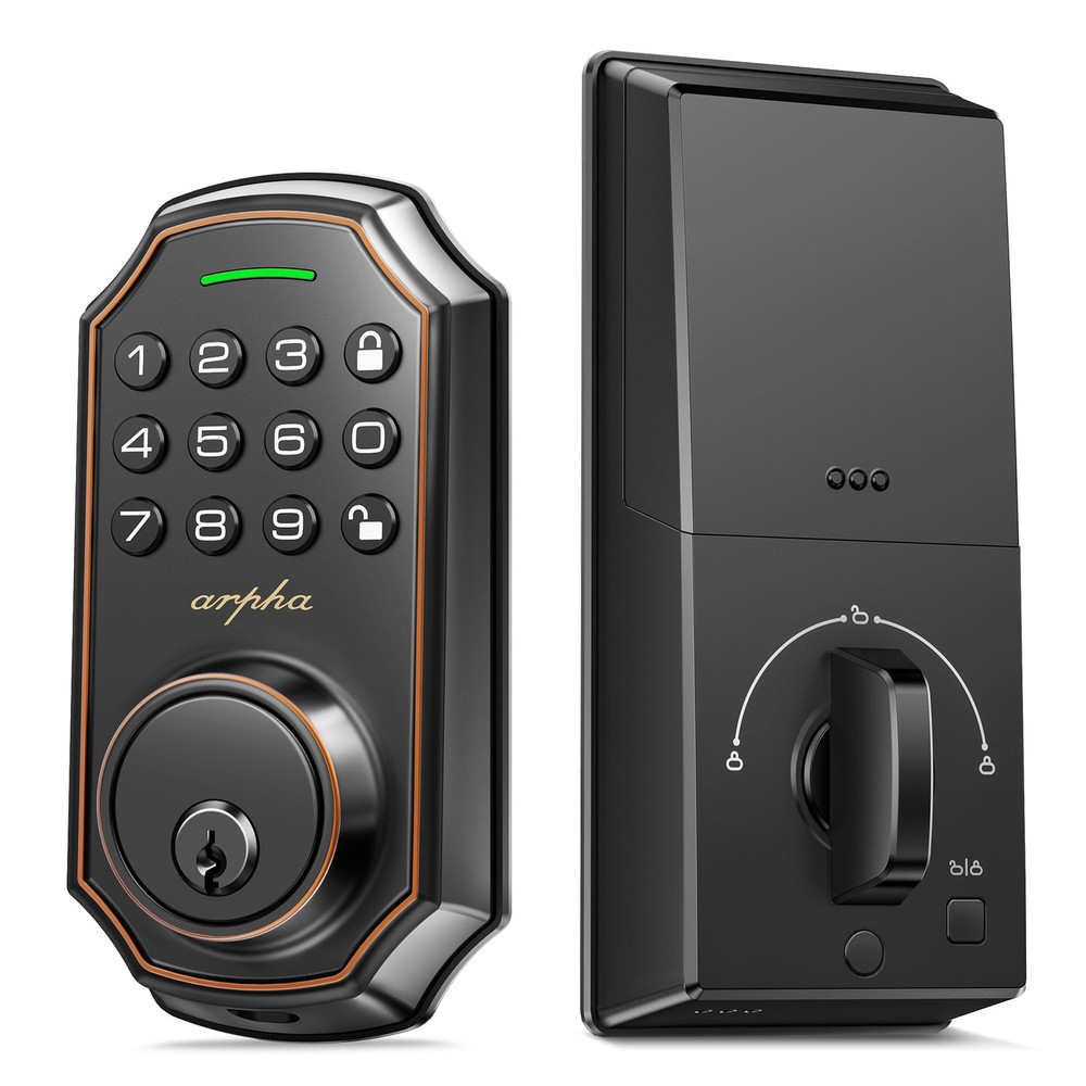 ARPHA Smart Keyless Entry Deadbolt Lock AutoLock Keypad Anti-Peeping 100 Codes