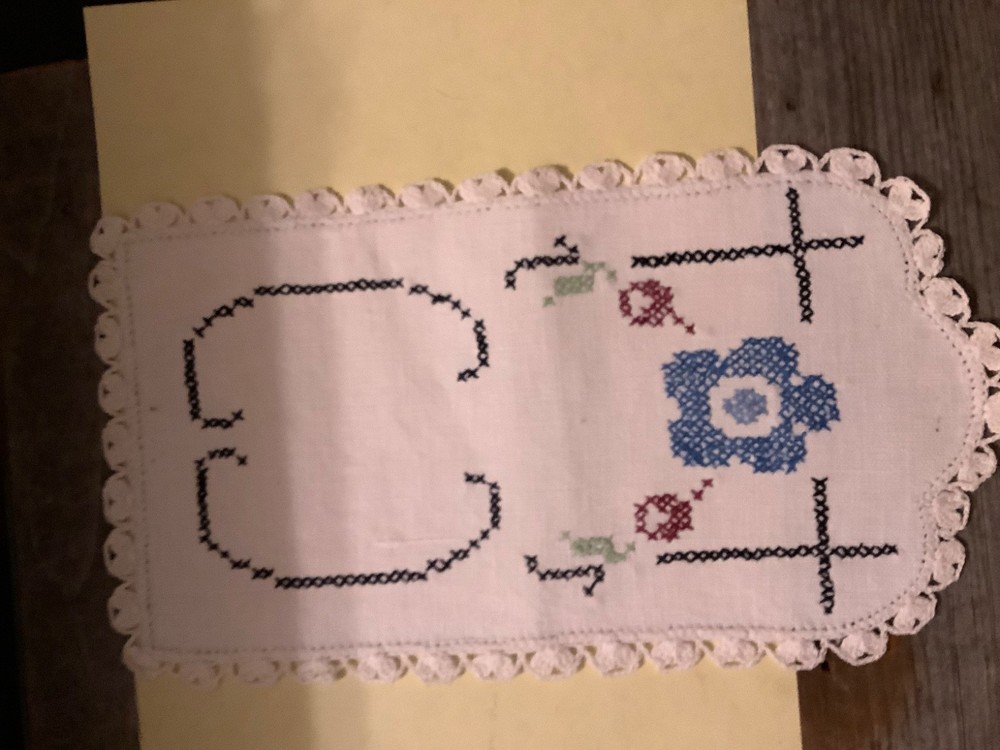cross stitch table top