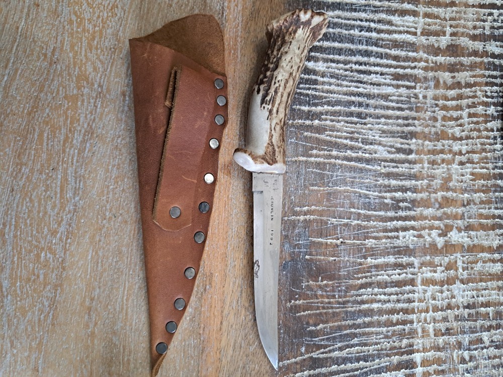 knife set antler handle