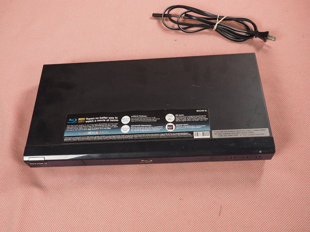 Sony BDP-S350 Blu-Ray Player Tested Working No Remote