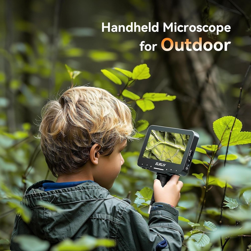 Digital Microscope for Adults: 4.3'' LCD 1000x Magnification