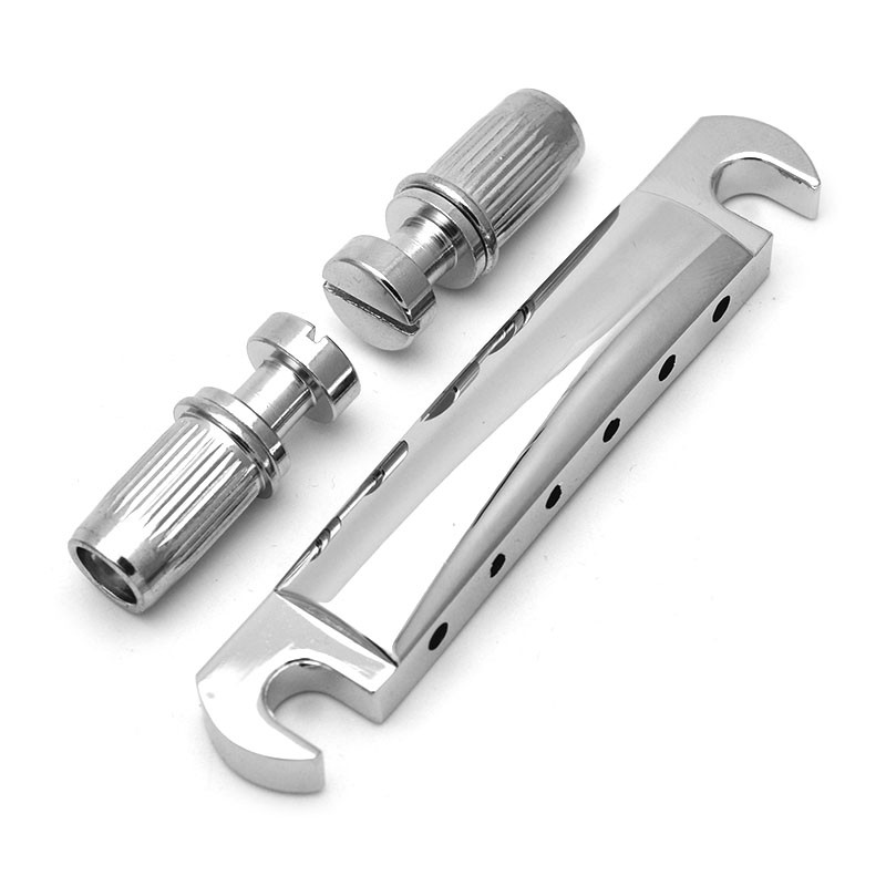 Chrome Guitar Saddle Bridge Tailpiece Studs Post for 6 String LP Les Paul