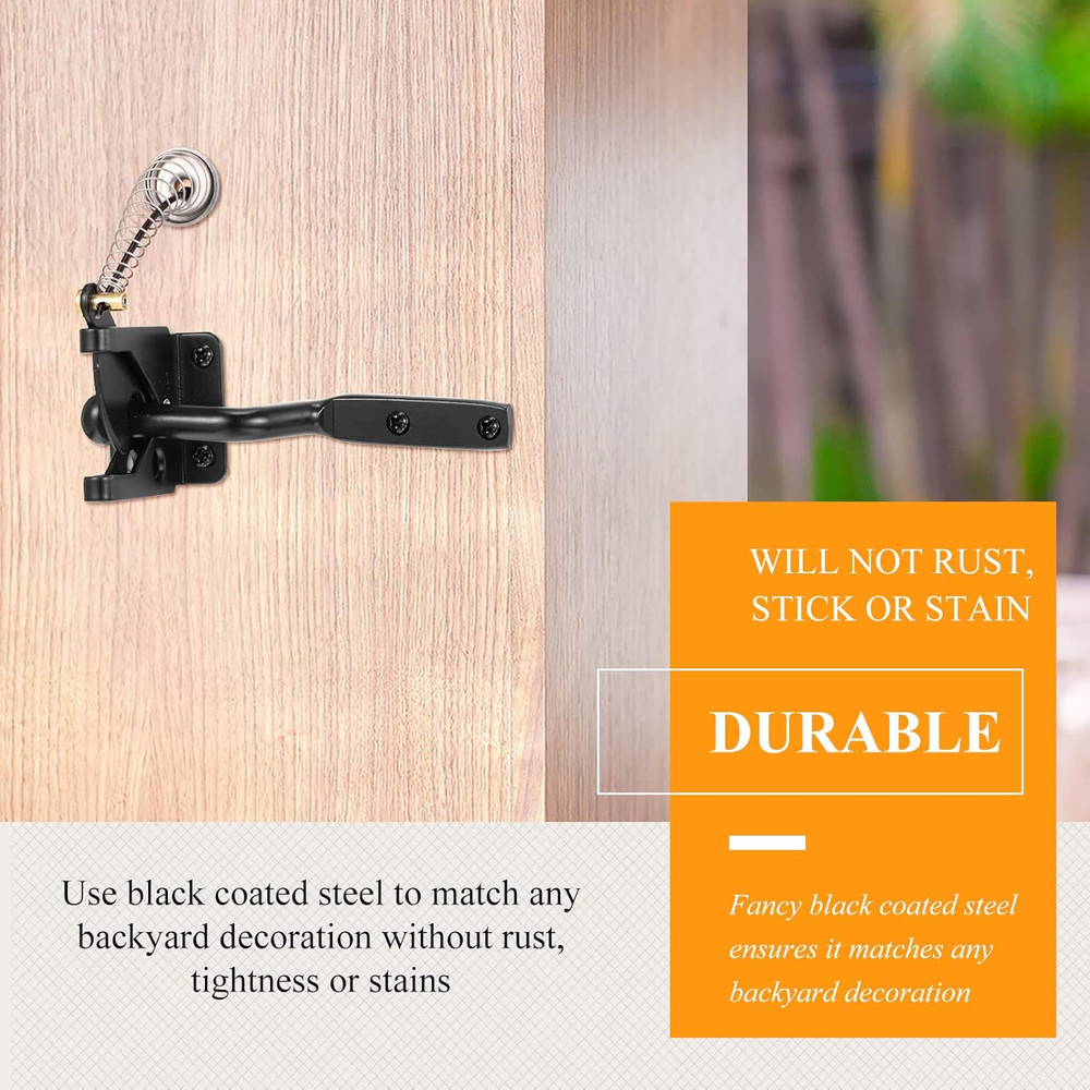 Self Locking Gate Gravity Latch Stainless Steel Spring Loaded with Adjustable Ga