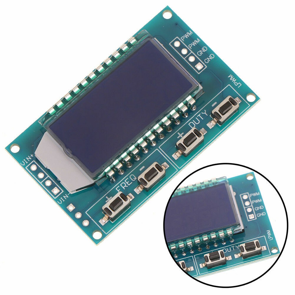 Signal Generator PWM Pulse Frequency Duty Cycle Adjustable Module LCD Display